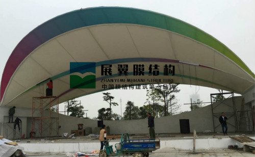 廈門海滄兒童公園張拉膜結構看臺工程