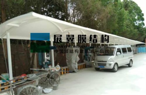 河北保定電動車充氣站膜結構罩棚工程