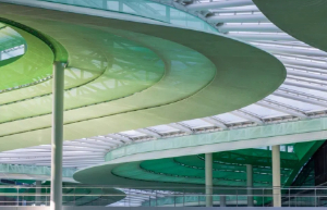 鋼結(jié)構(gòu)與膜材料的協(xié)奏，產(chǎn)業(yè)園中庭天幕