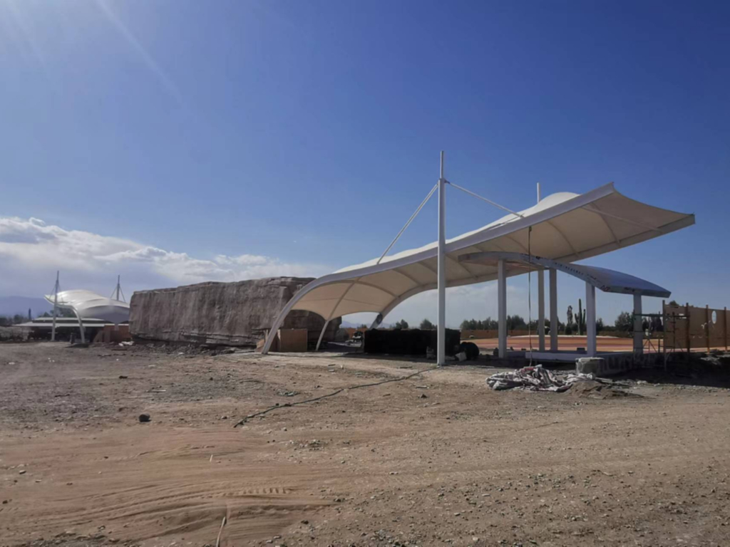 張掖沙漠體育公園出入口膜結構工程