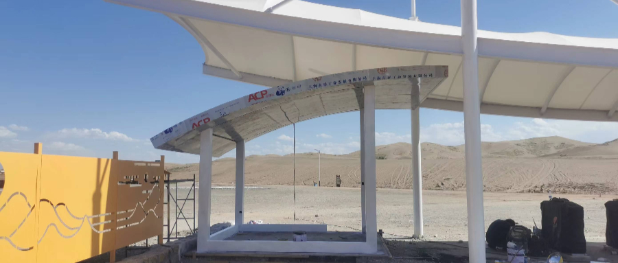 張掖沙漠體育公園出入口膜結構工程