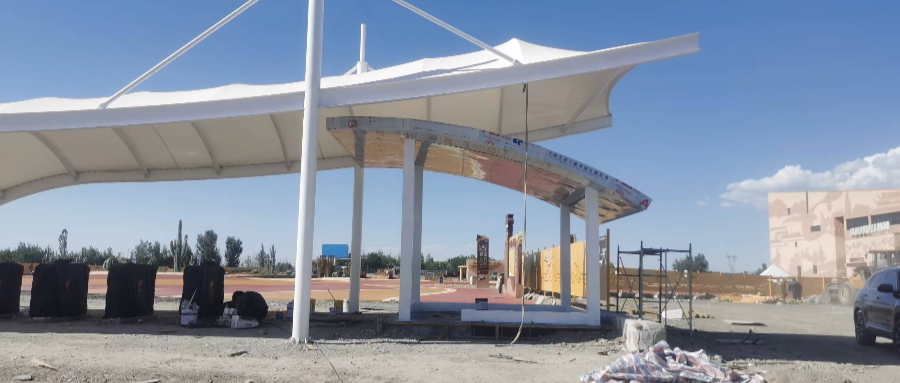 張掖沙漠體育公園出入口膜結構工程